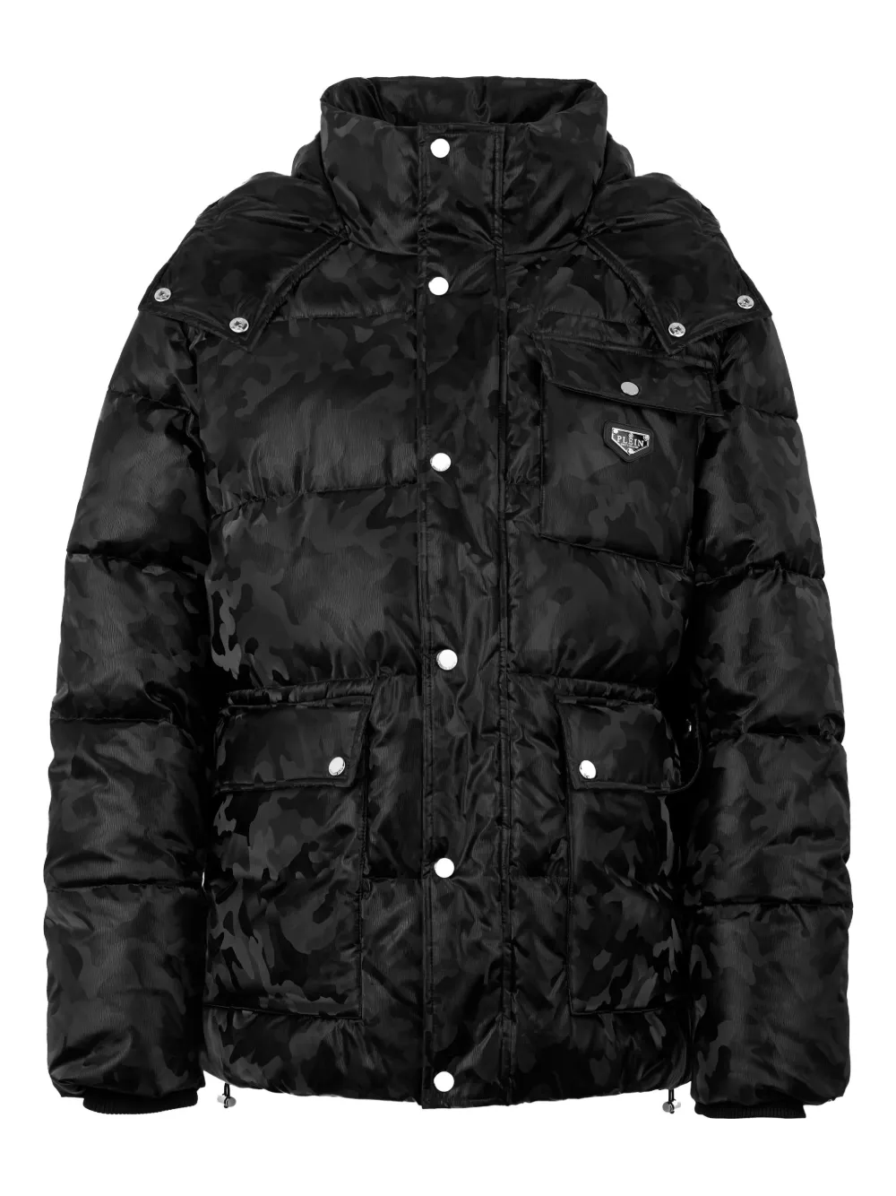 Philipp Plein camouflage puffer jacket | Black | Image 1