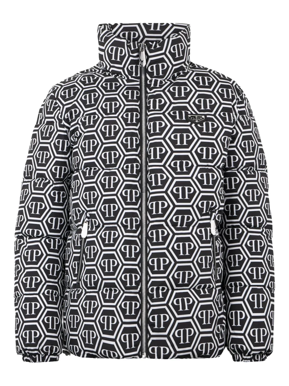 Philipp Plein monogram puffer jacket | Black | Image 1