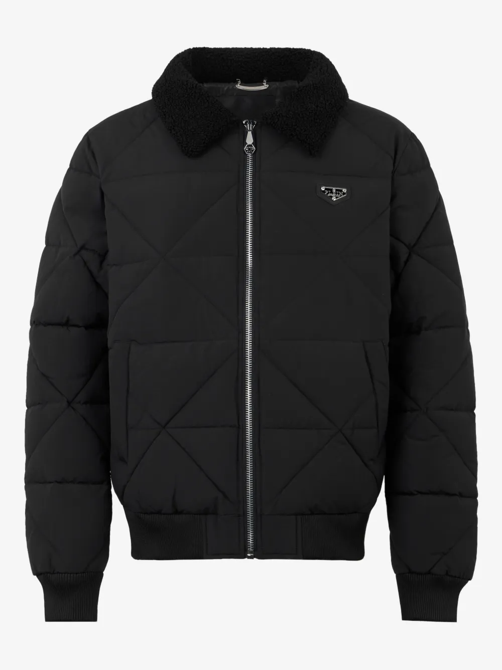 Philipp Plein quilted-collar jacket | Black | Image 1