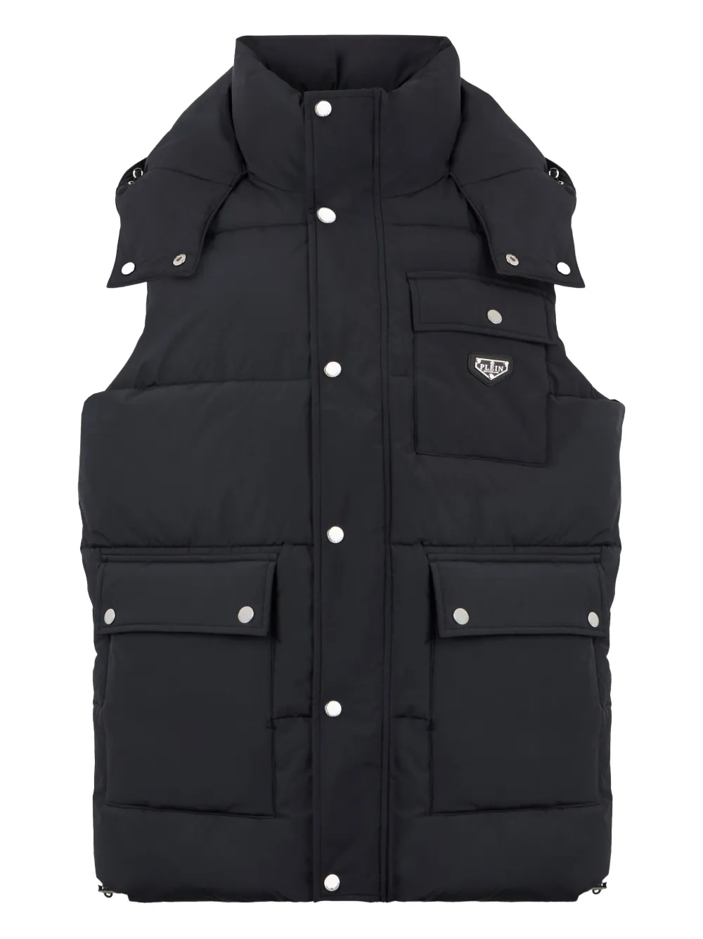 Philipp Plein hooded-puffer gilet - Black