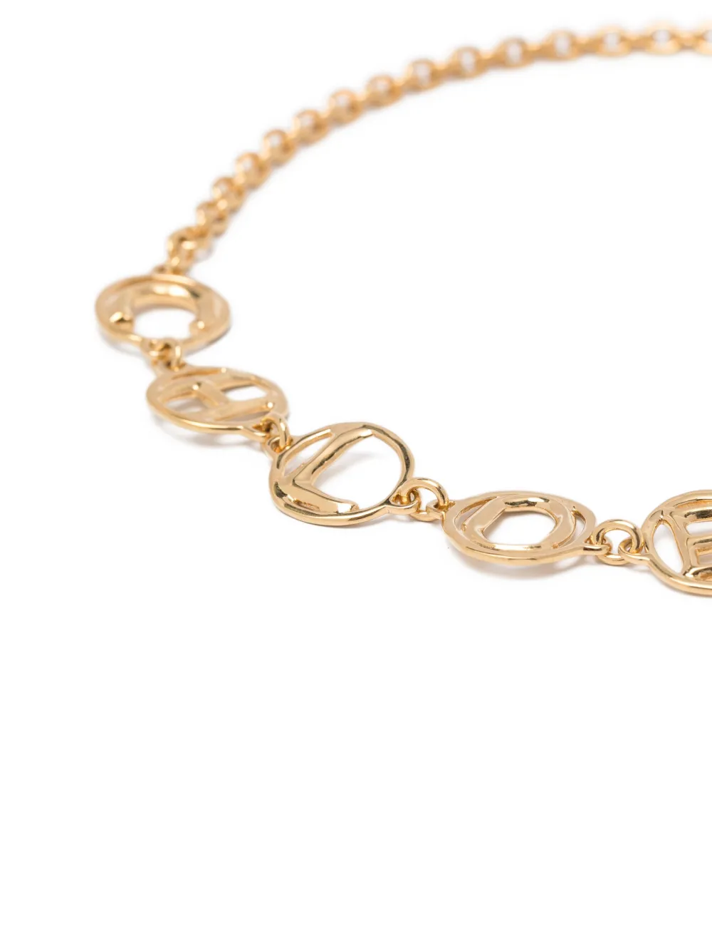 Chloé The  Script Charm Necklace In Gold