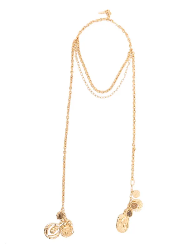 Chloé Medals Necklace in Gold