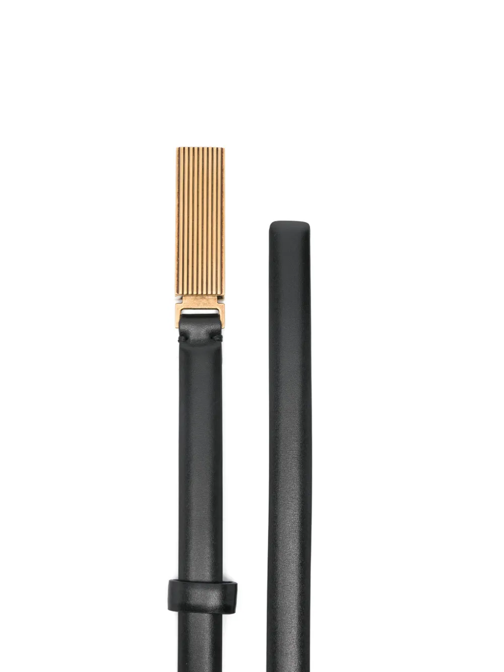 KHAITE Empire antique-gold-hardware belt - Zwart