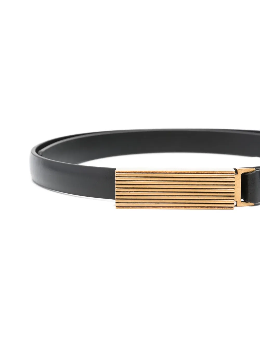 KHAITE Empire riem met antiek gouden hardware Zwart