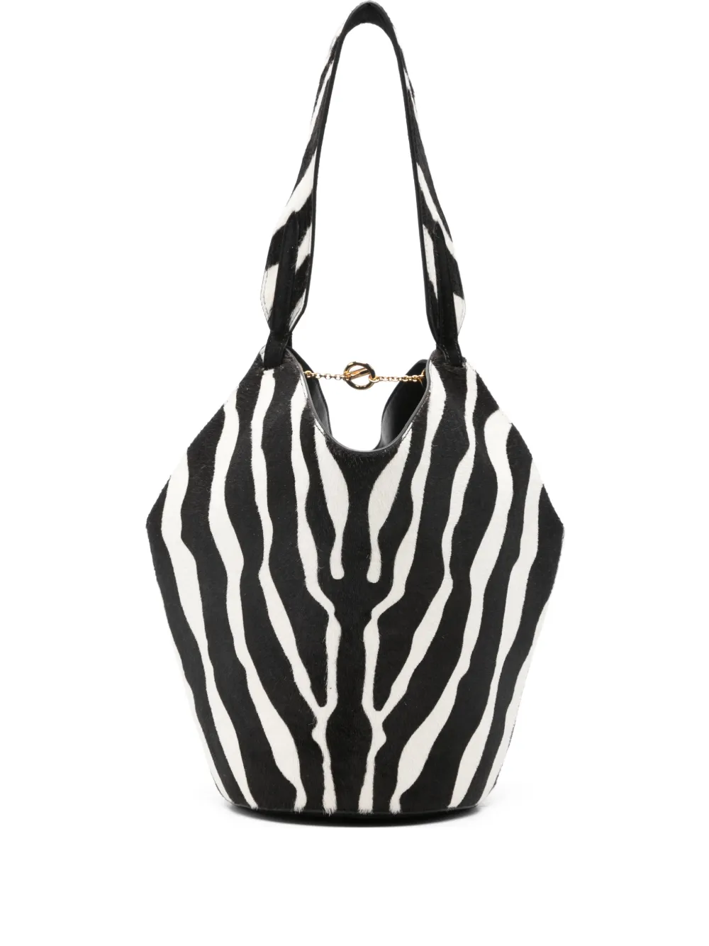 KHAITE mini zebra-print tote bag | Black | Image 1