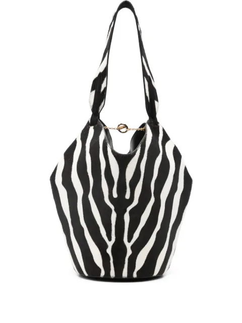 KHAITE mini zebra-print tote bag