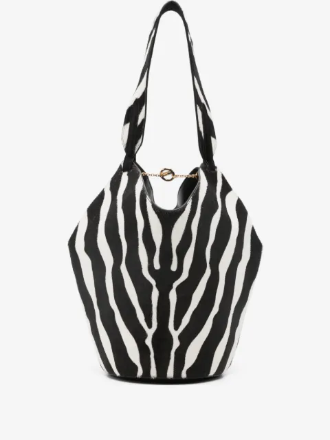 KHAITE mini zebra-print tote bag