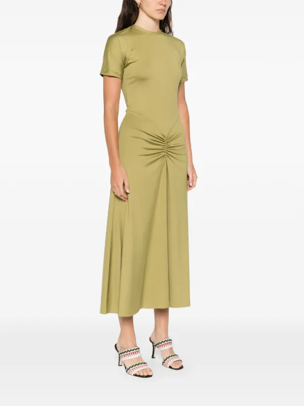 victoria beckham green midi dress Boden Women's Empire Waistline Shirt Dress in Green main image 1