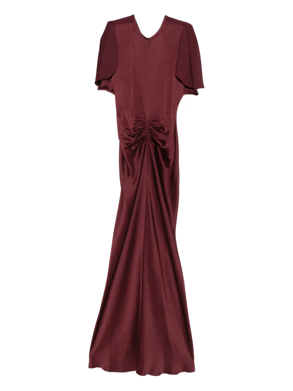 Victoria Beckham gathered waist floor length maxi dress - Rosso