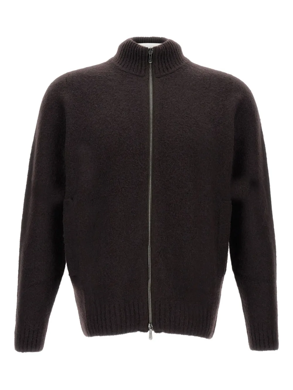 Drumohr zip high-neck sweater | Brown | Image 1