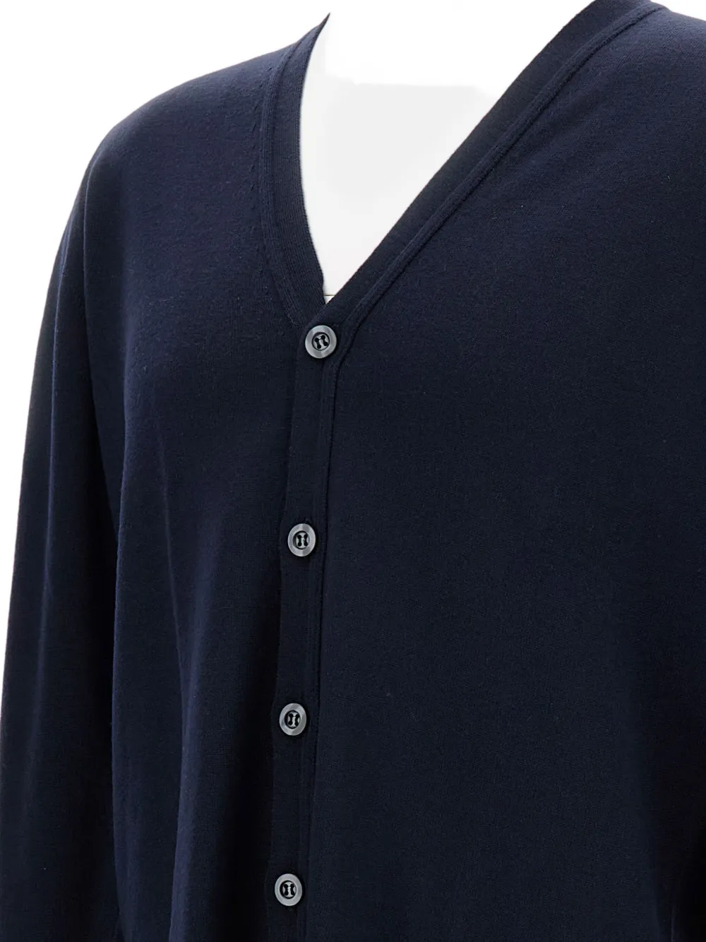 John Smedley Blue Midnight Cardigan In Blue