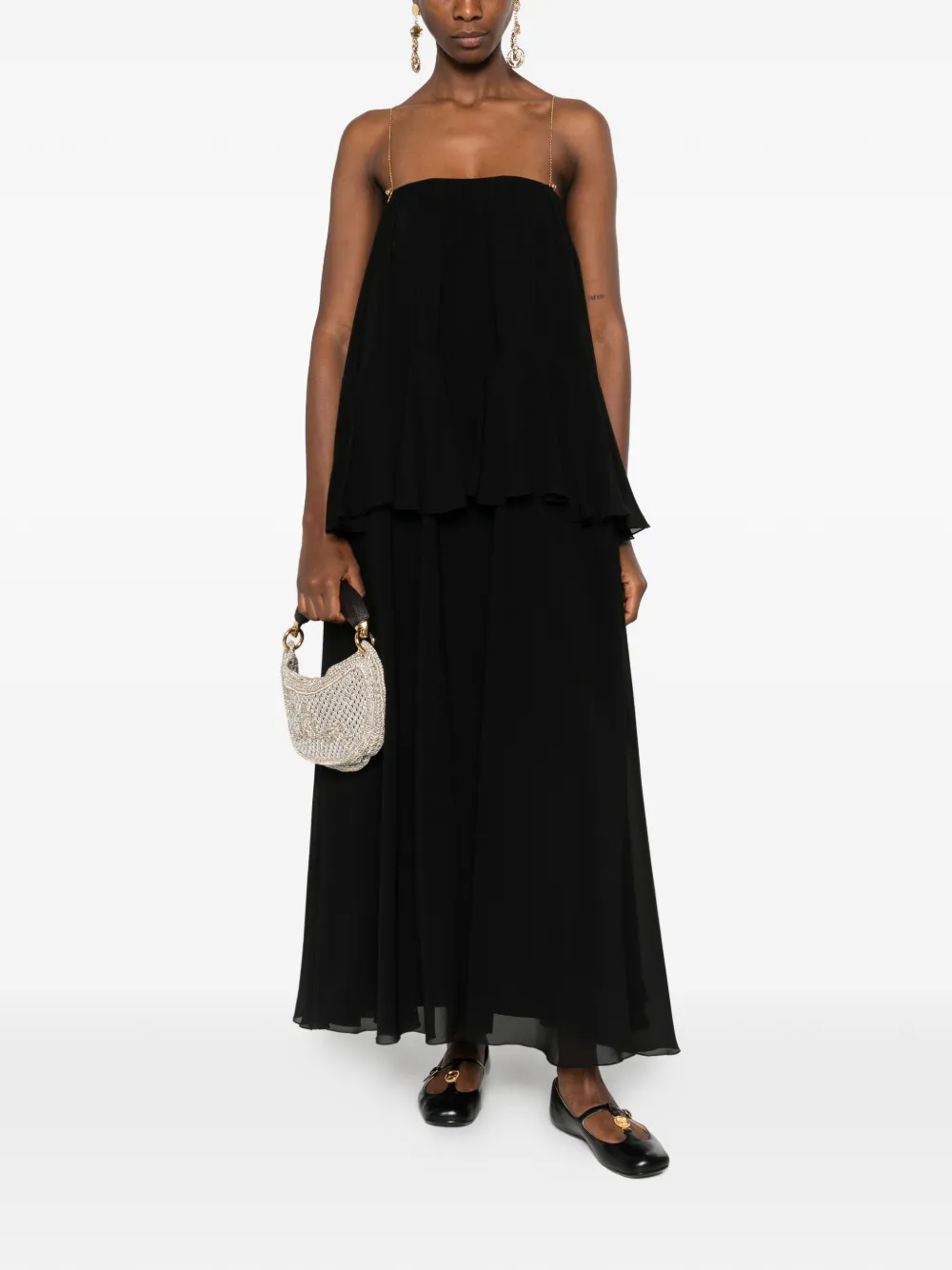 Chloé open-back maxi dress - Zwart