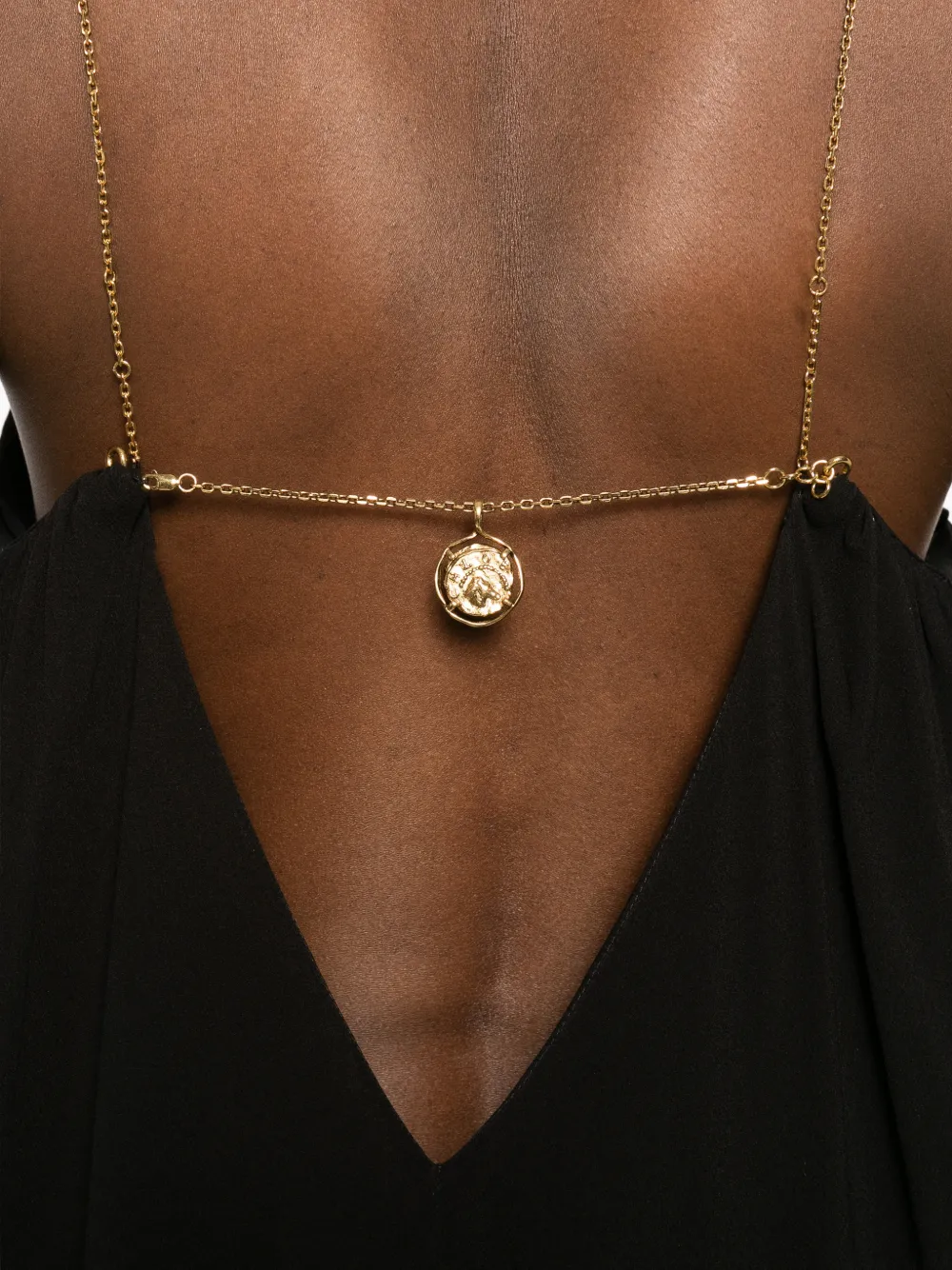 Chloé Maxi-jurk met open rug Zwart