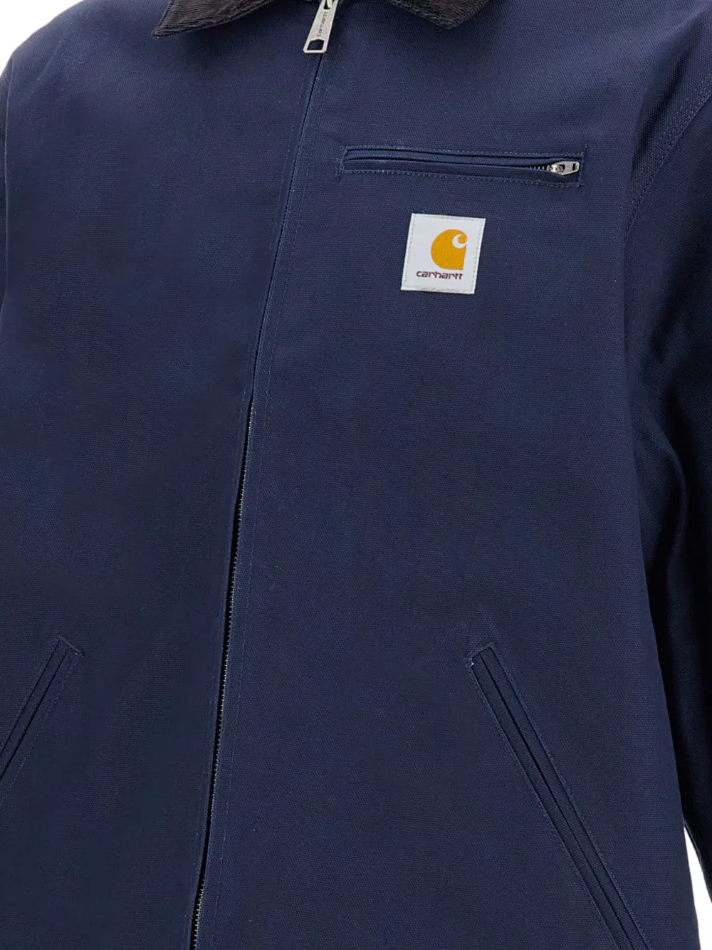 Carhartt Corduroy-collar Zip Jacket In Blue