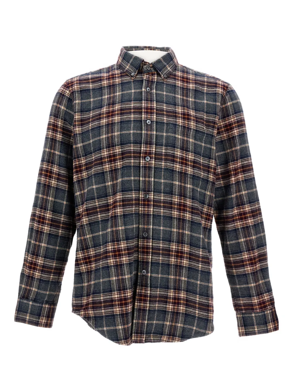 Portuguese Flannel Augusta check-pattern shirt | Grey | Image 1