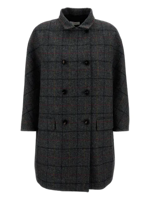 Alberto Biani checked double-breasted coat