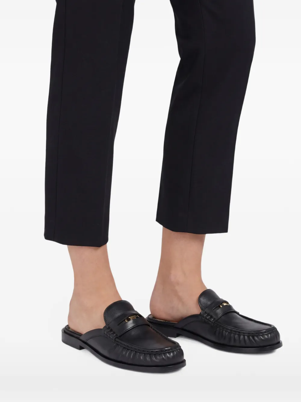 Burberry Cadet leren muiltjes Zwart