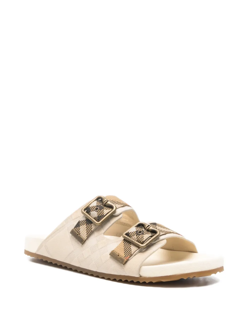 Burberry Geruite sandalen met gesp Beige