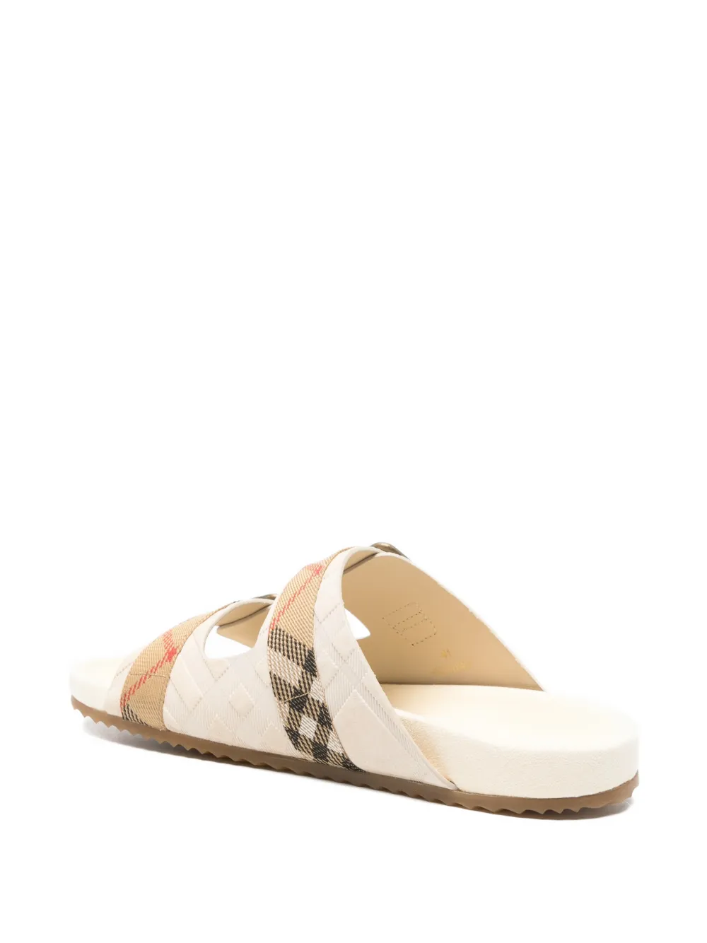 Burberry Geruite sandalen met gesp Beige