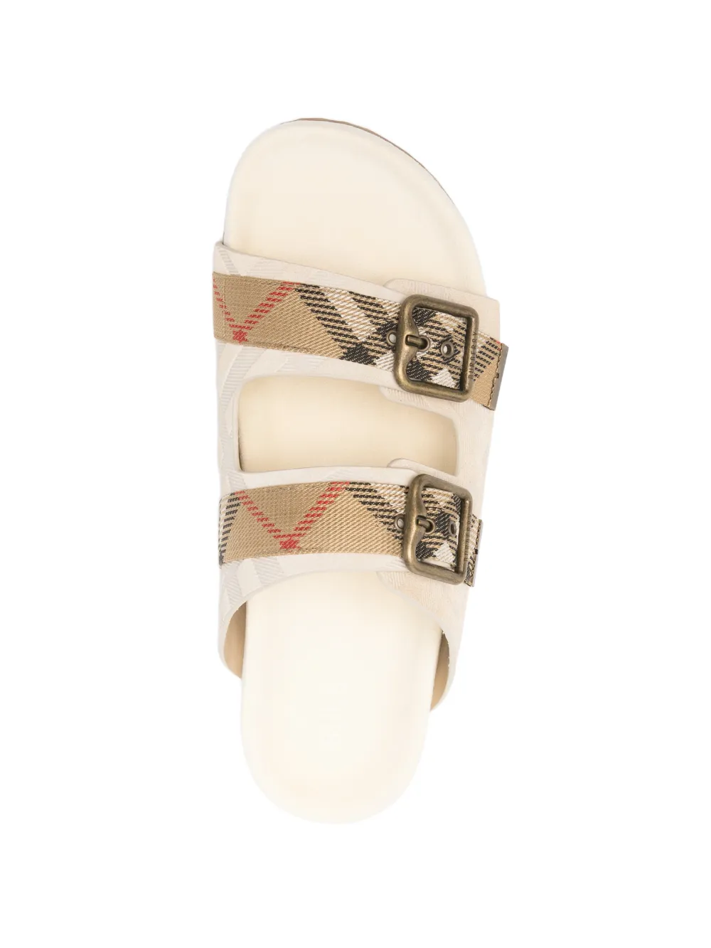 Burberry Geruite sandalen met gesp Beige