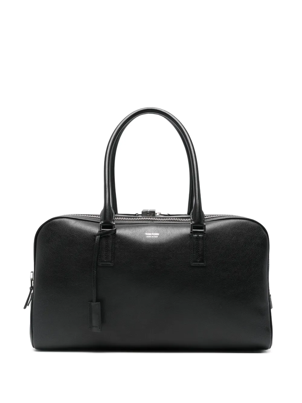 TOM FORD double-zip leather luggage bag - Nero
