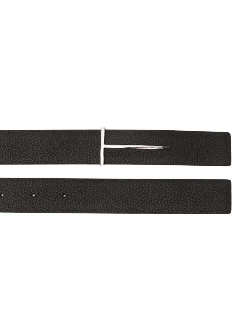 TOM FORD T-bar leather belt - Bruin