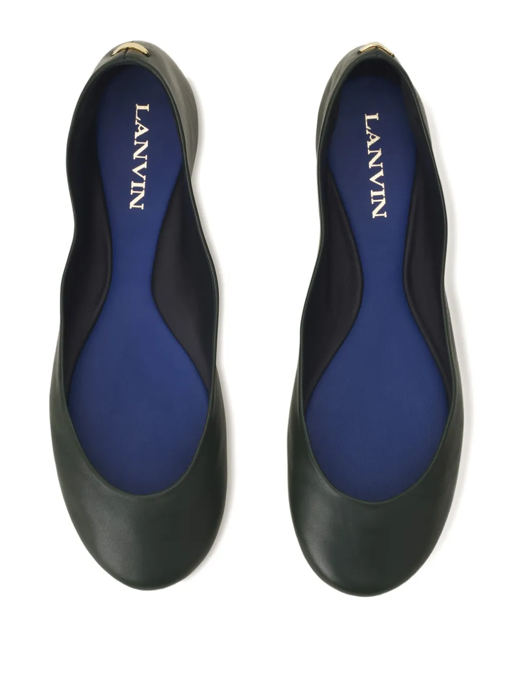 Lanvin Leren ballerina's Groen