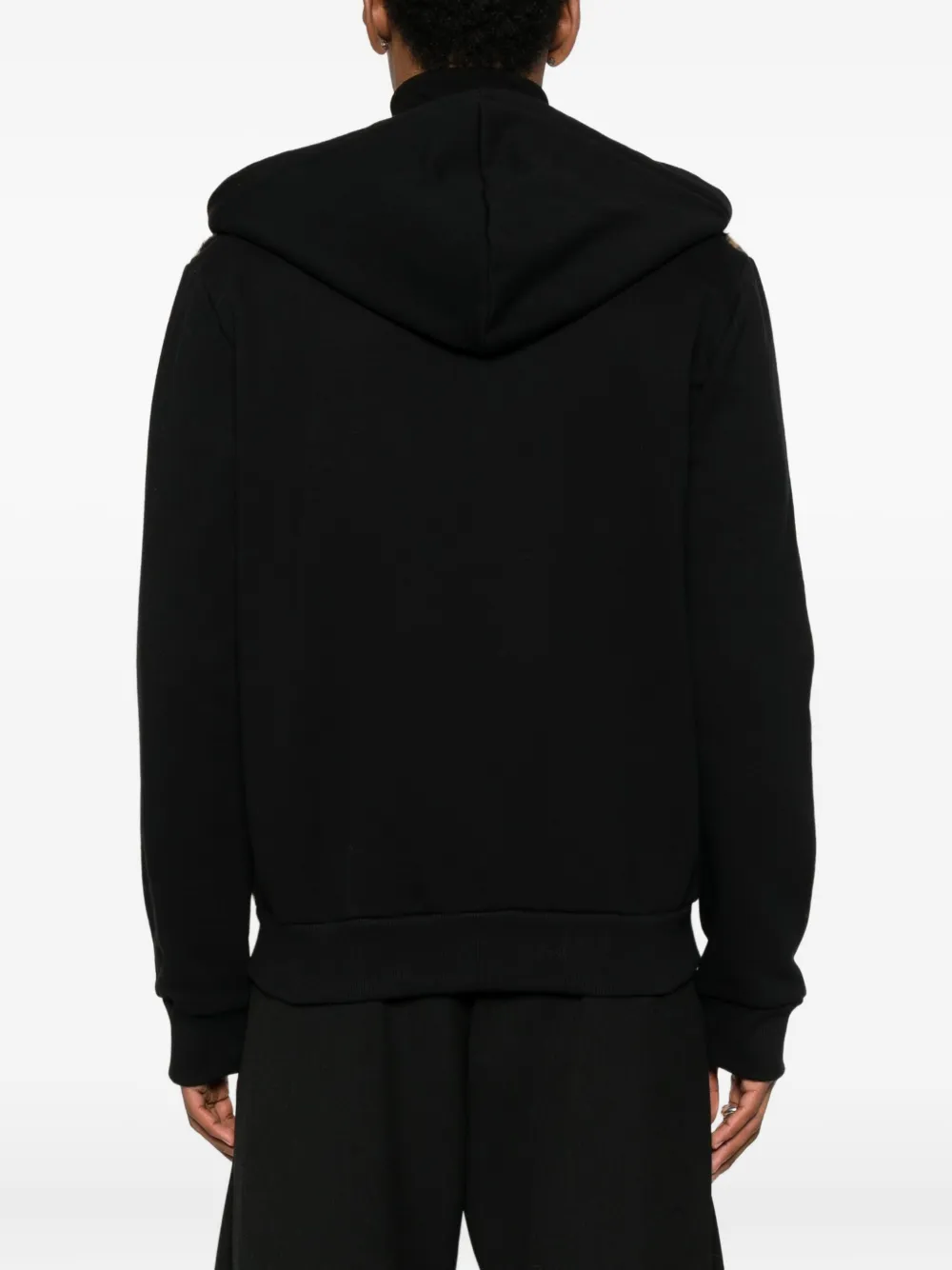 Lanvin Hoodie met dierenpatroon en rits Zwart