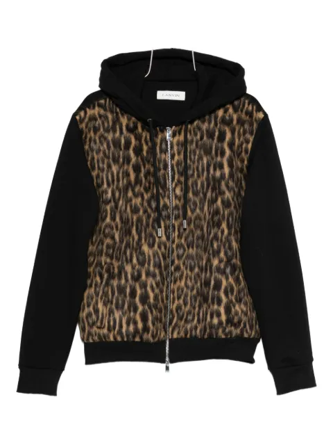 Lanvin animal-pattern zip hoodie