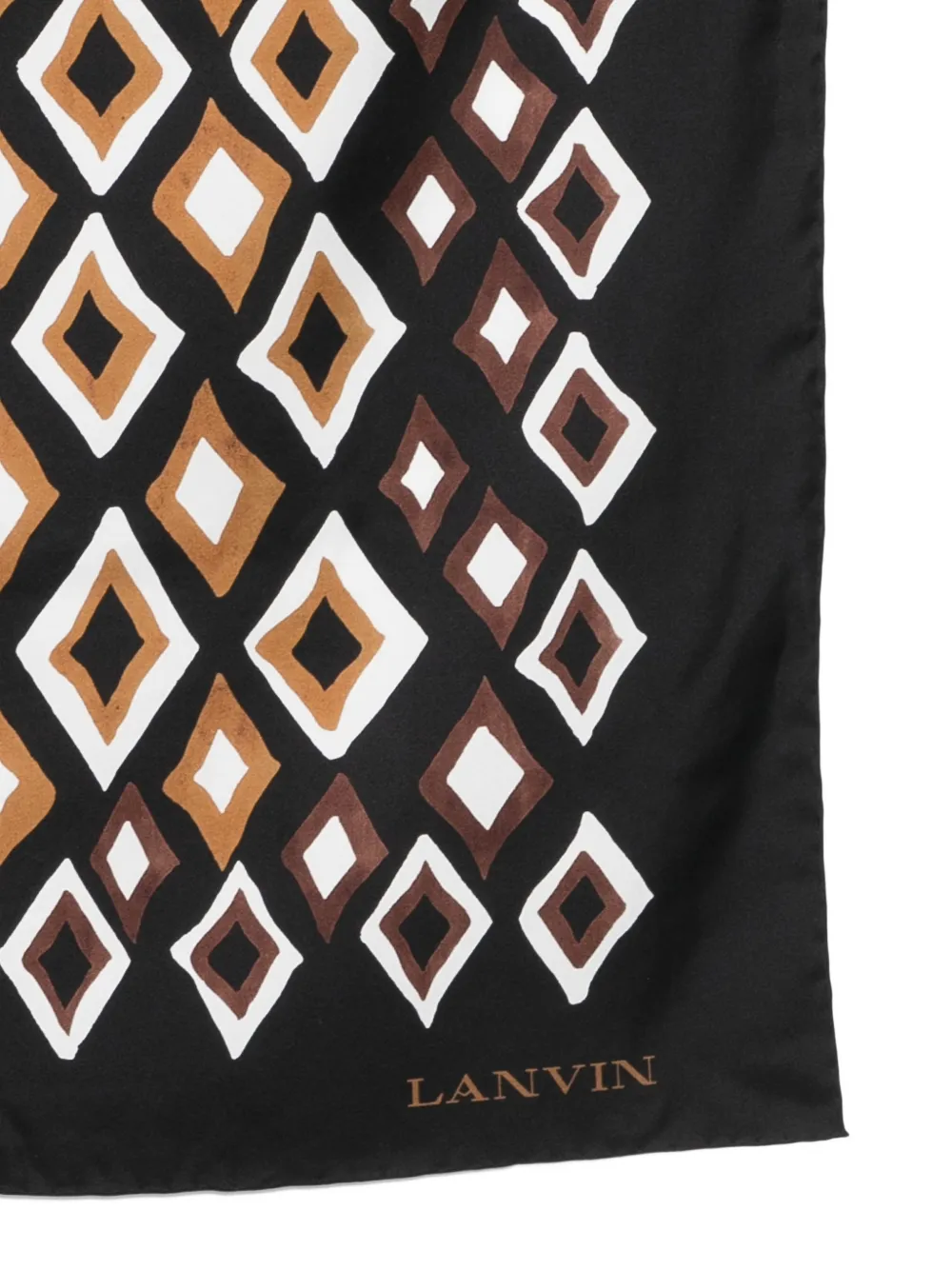 Lanvin diamond-print scarf Zwart
