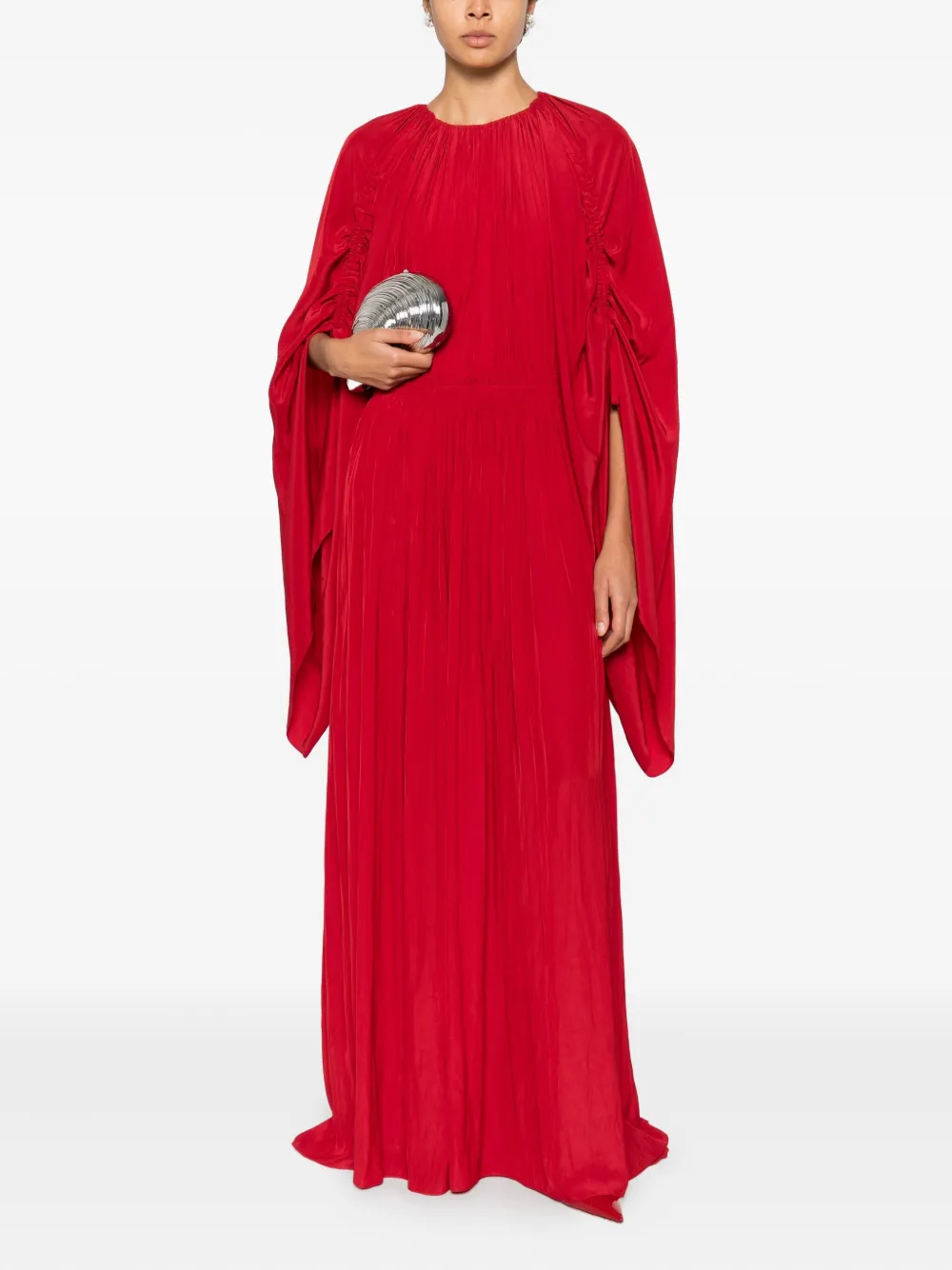 Lanvin gathered maxi dress - Rood
