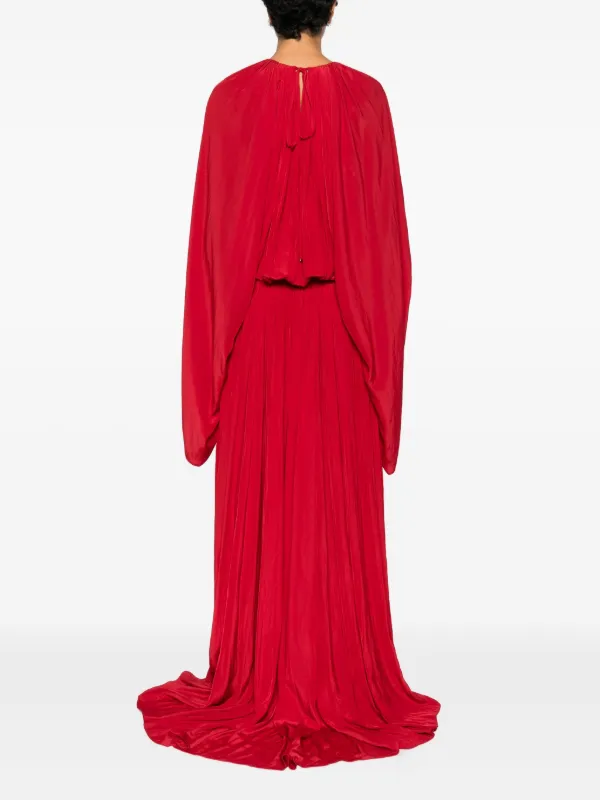 Lanvin Gathered Maxi Dress | Red | FARFETCH ID