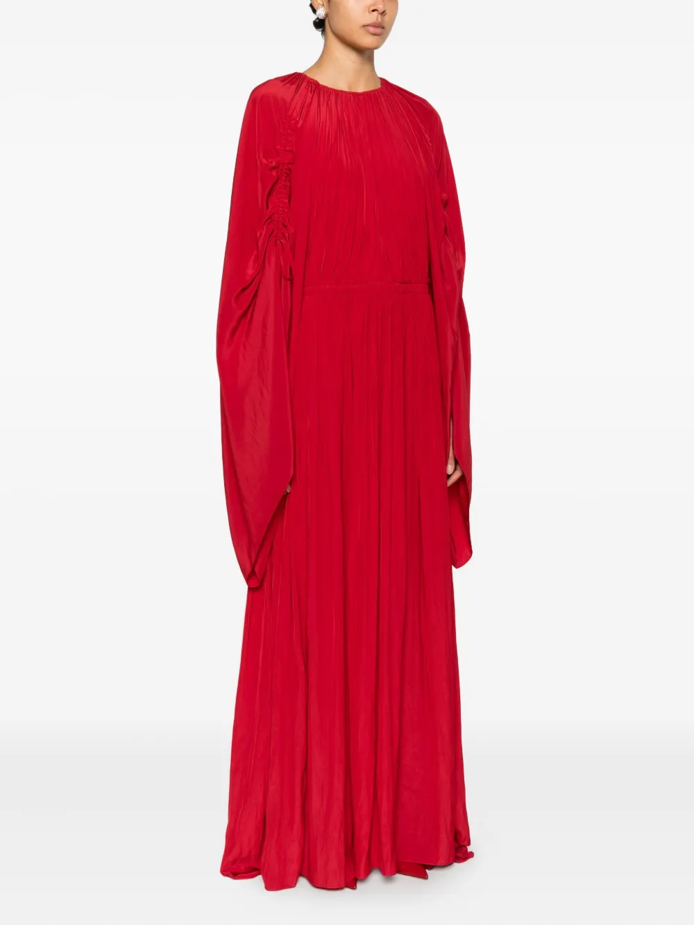 Lanvin Gesmockte maxi-jurk Rood
