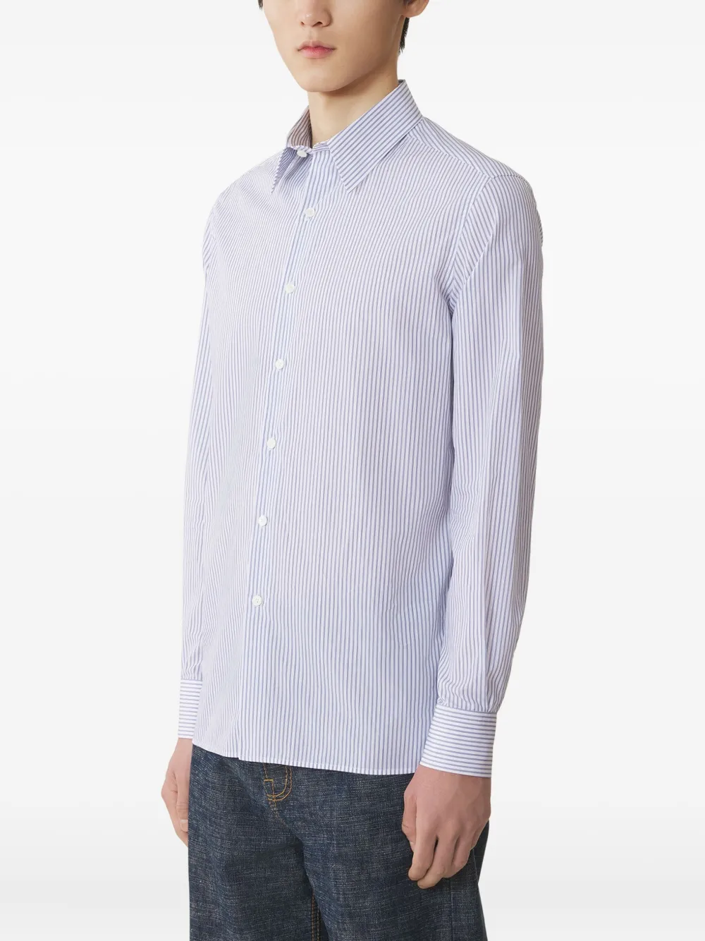 Lanvin Gestreept overhemd Blauw