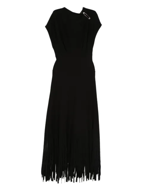 Lanvin safety-pin fringed midi dress