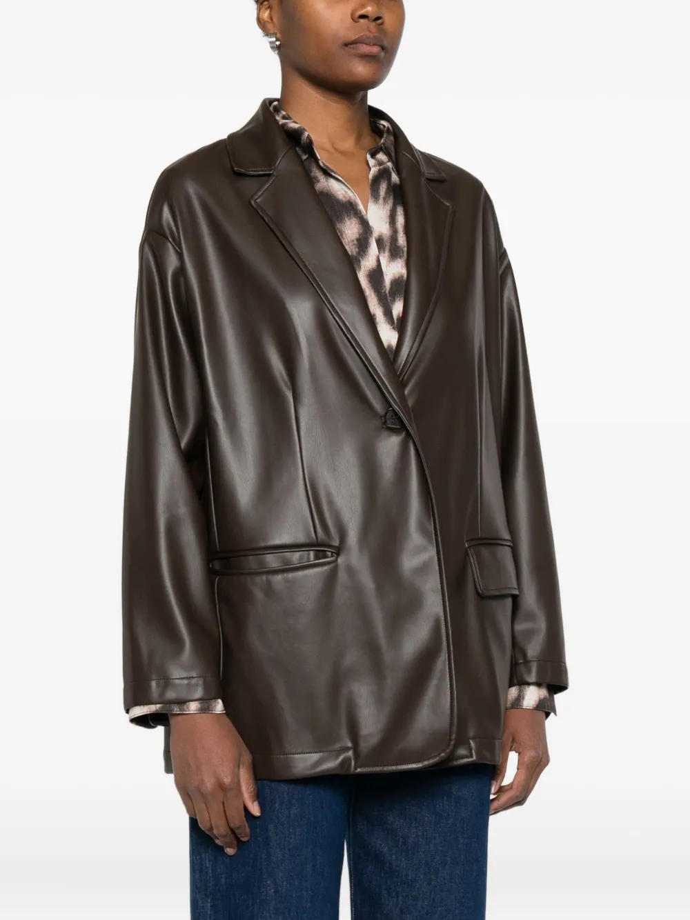 Jucca Single-button Blazer In Brown