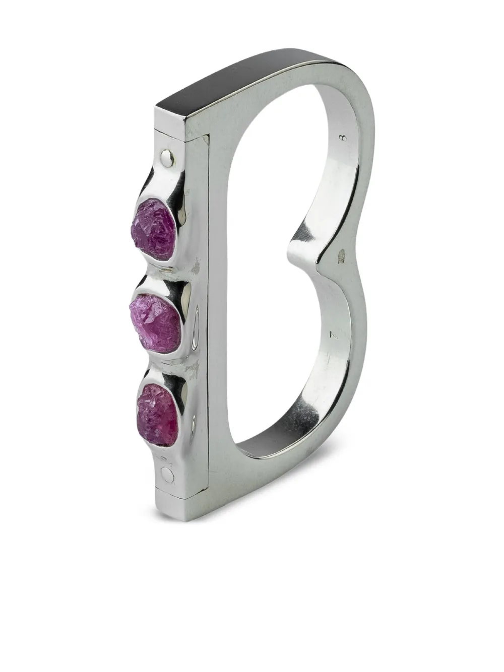 Parts of Four sterling silver ruby double ring | Silver | Image 1