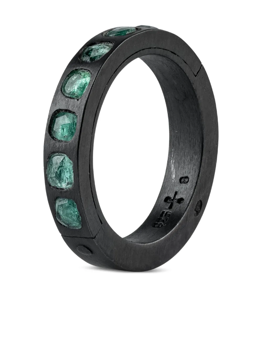 Parts of Four anillo Sistema en plata de ley y esmeralda | Hombre | Image 2