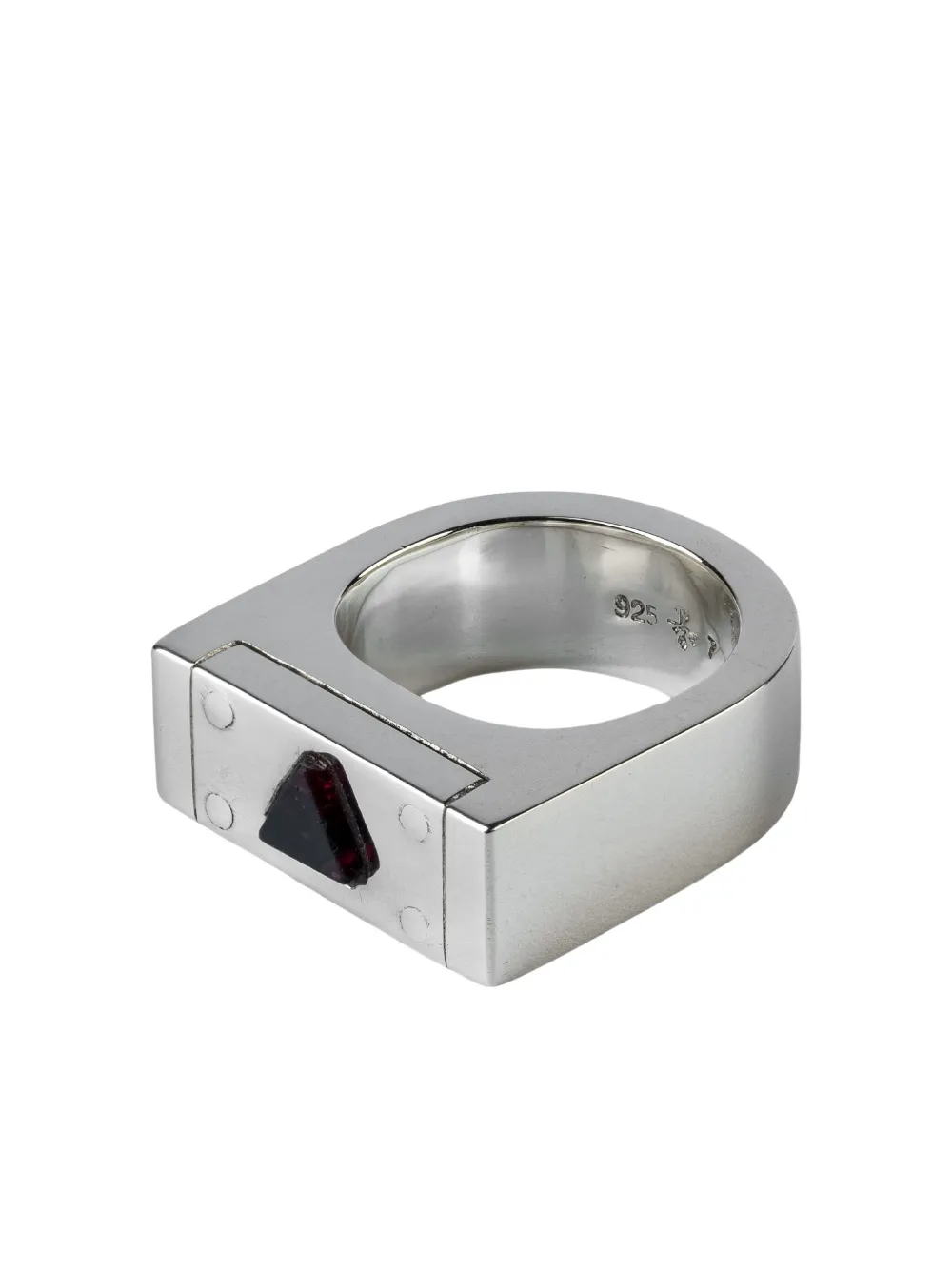 Parts Of Four Plate Single Ring Mit Spinell In Metallic
