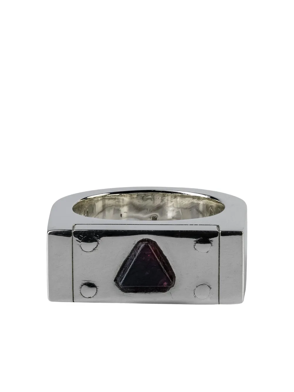 Parts Of Four Plate Single Ring Mit Spinell In Metallic