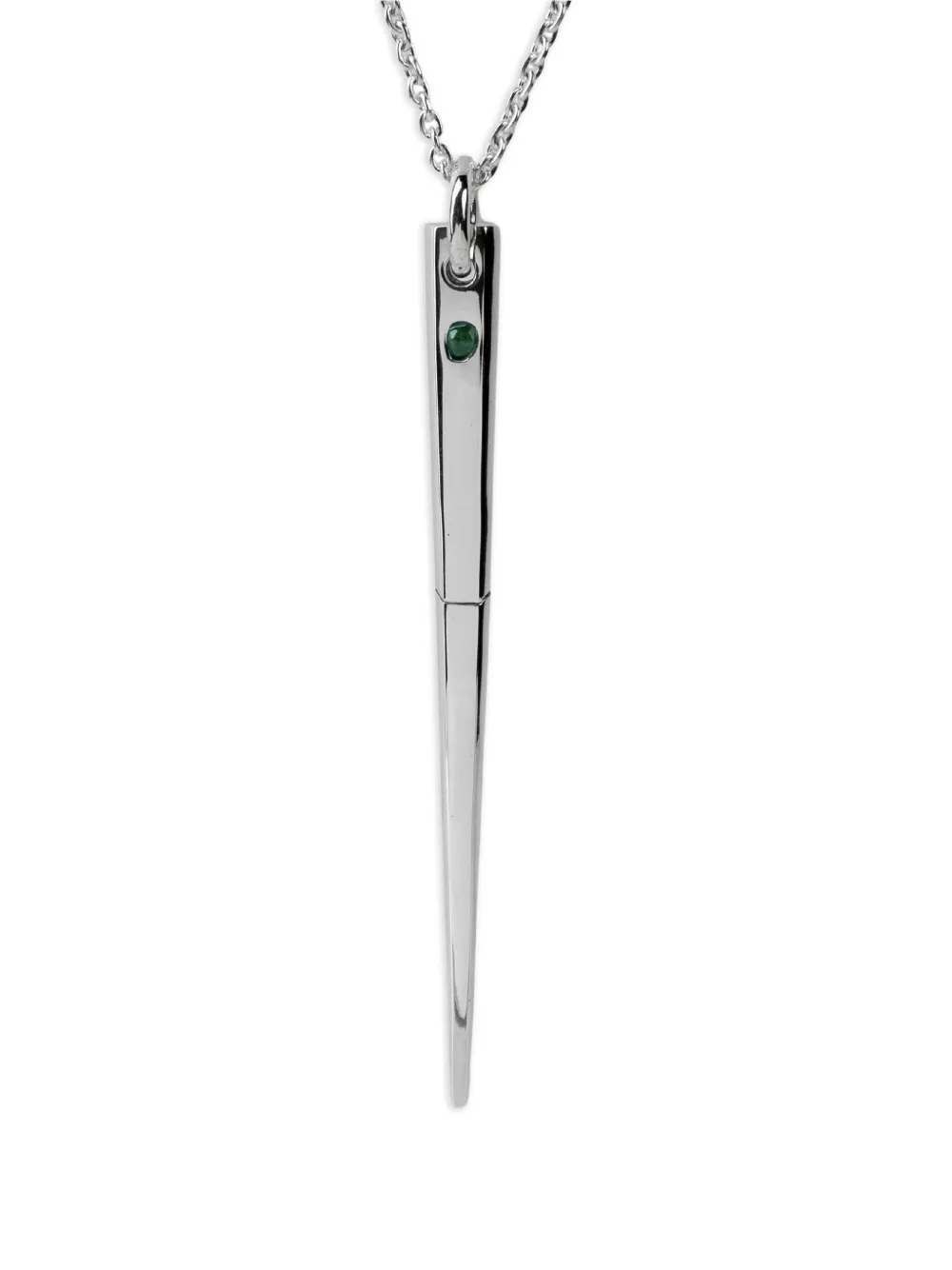 Parts Of Four Big Spike Halskette Mit Smaragd In Metallic