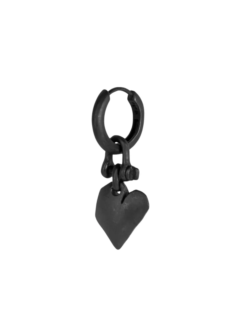 Parts of Four sterling silver Jazz's Solid Heart earring | Black | Image 1