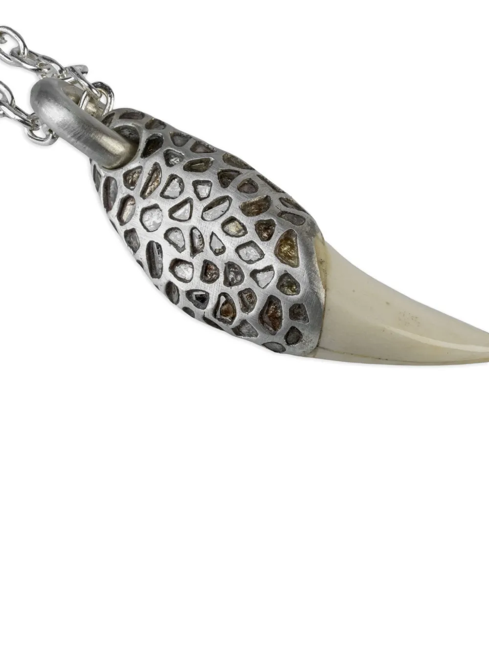  Parts Of Four Collier Bear Tooth Pavé - Argent 