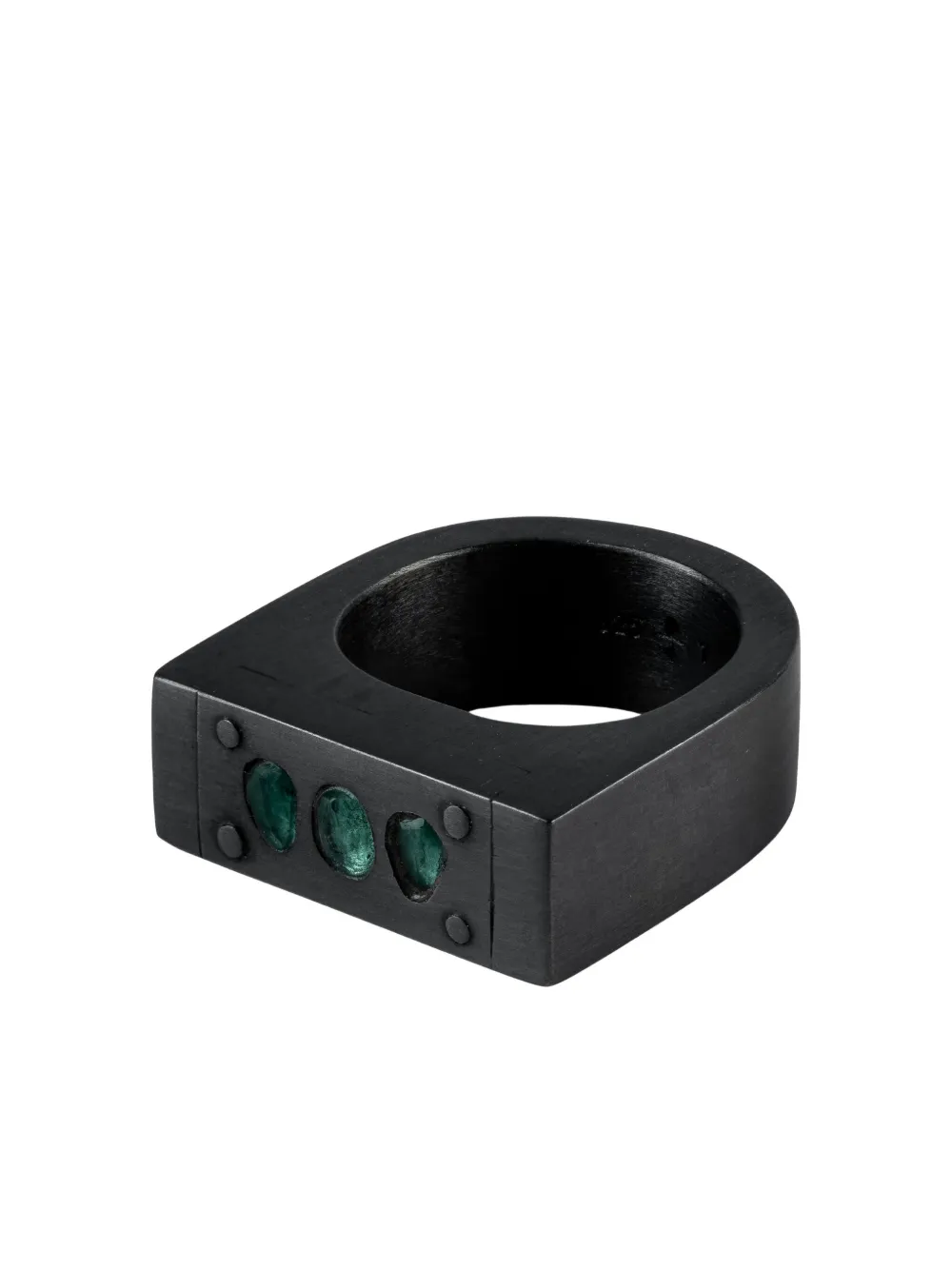 Parts Of Four Plate Ring Mit Smaragd In Blue