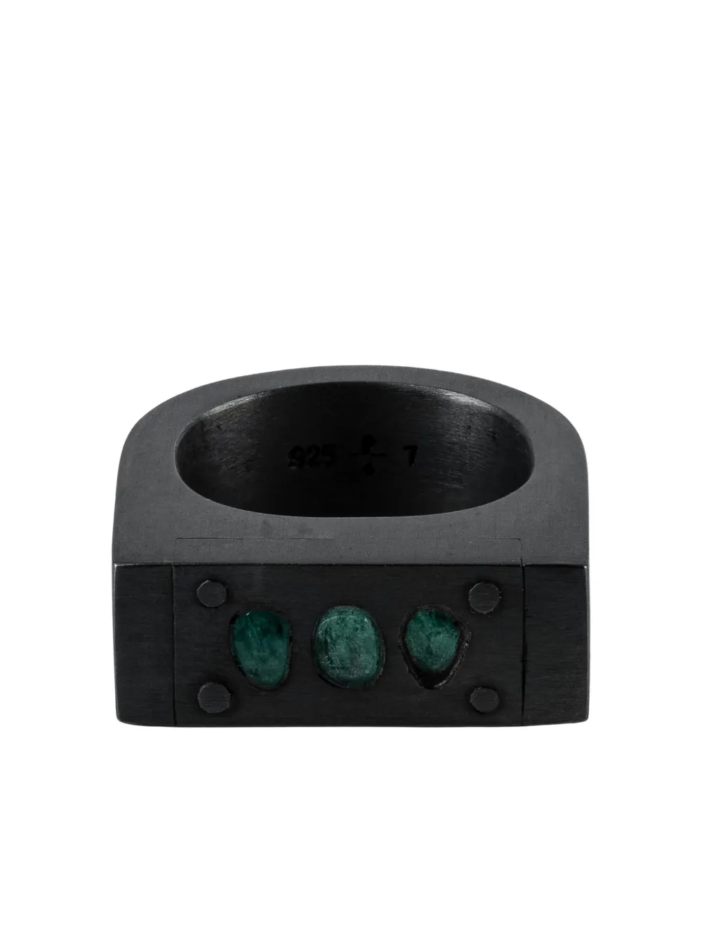 Parts Of Four Plate Ring Mit Smaragd In Blue