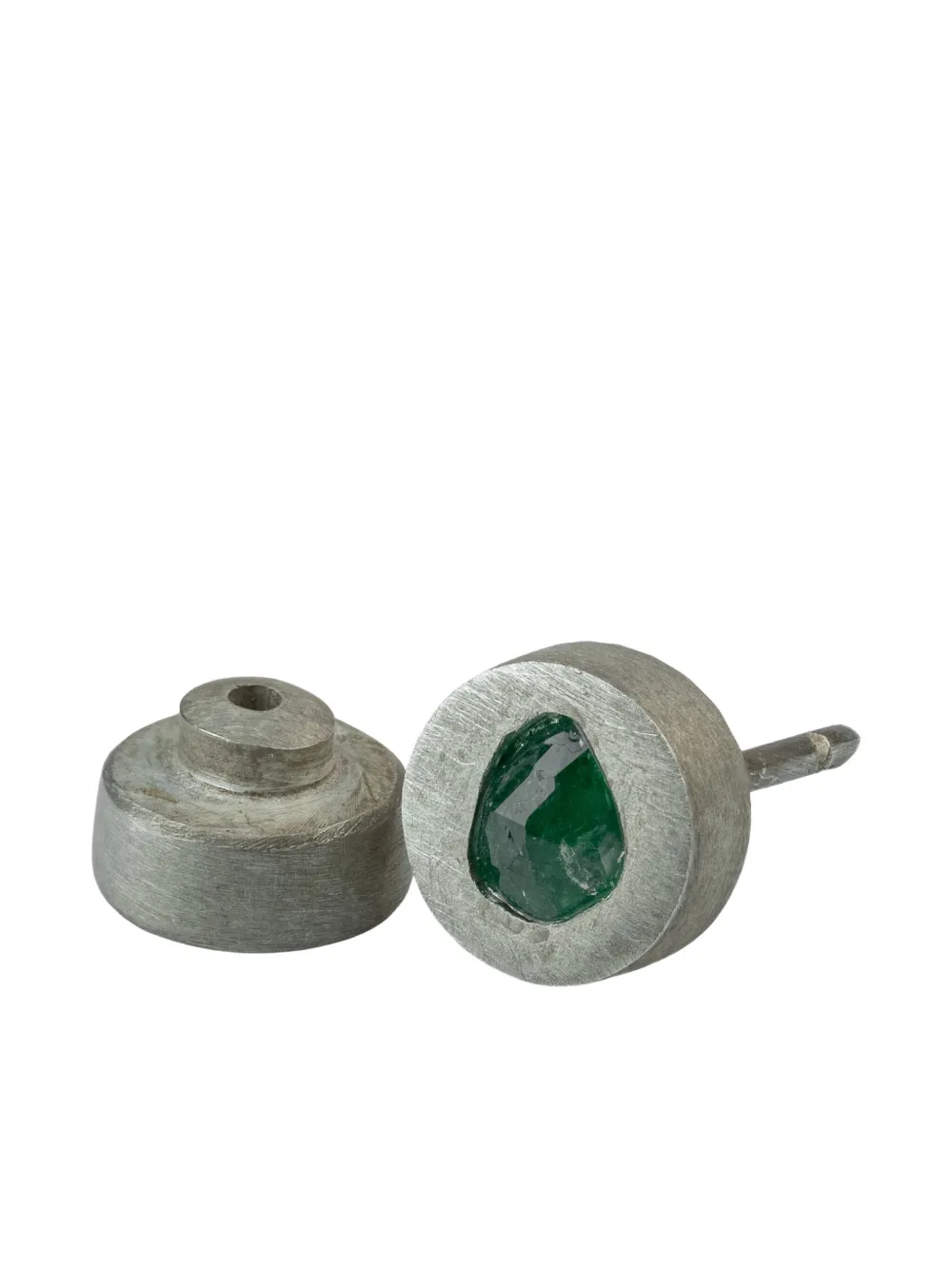 Parts of Four sterling silver Stud emerald earring | Women | Image 2