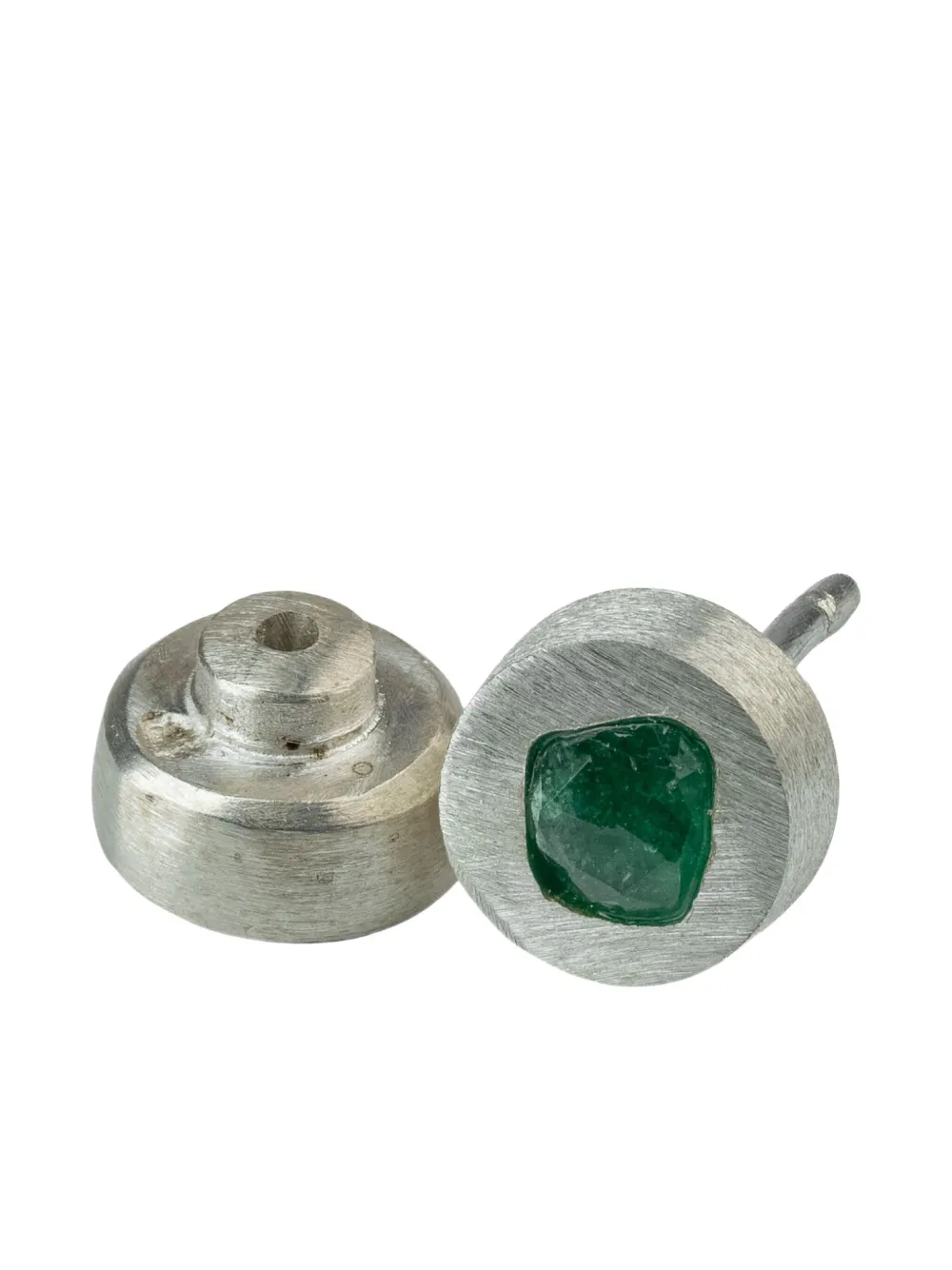 Parts of Four sterling silver Stud emerald earring | Women | Image 2