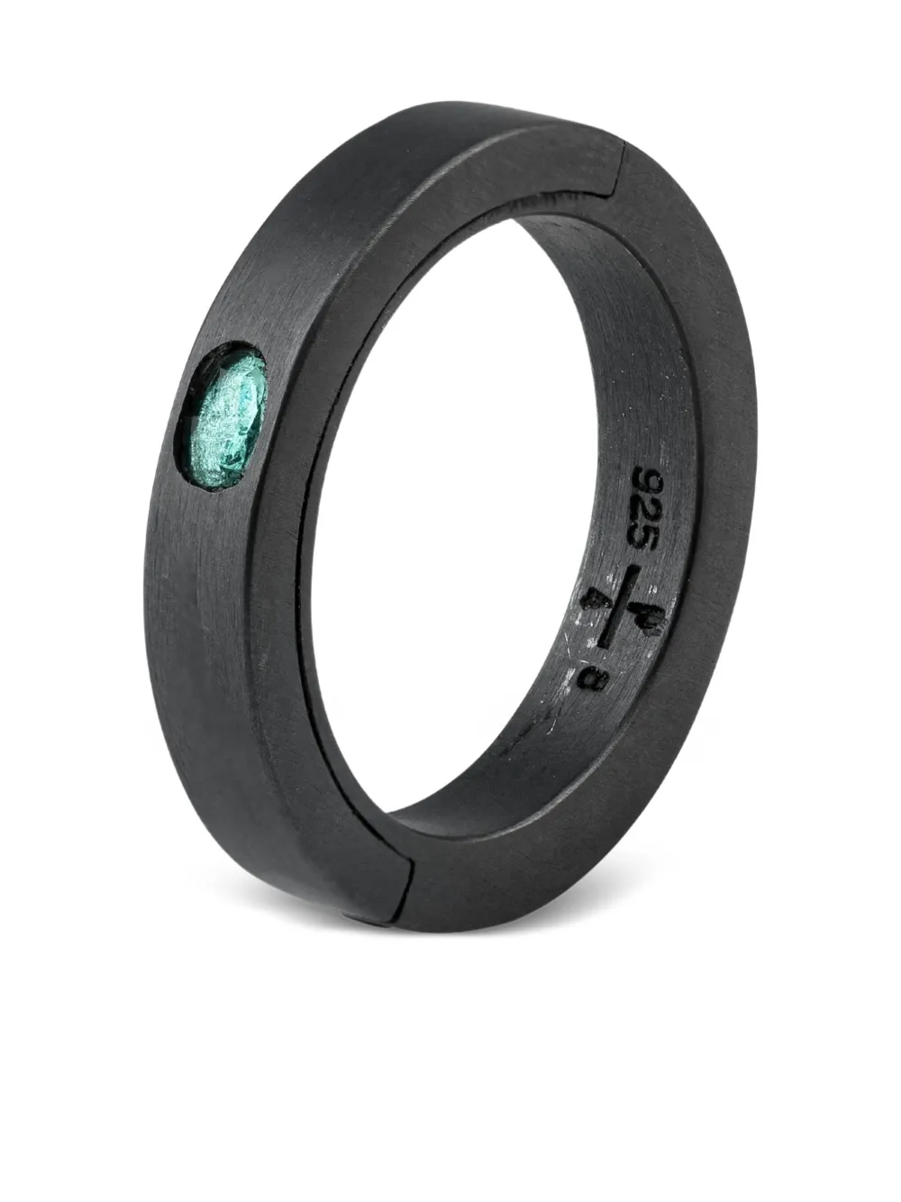 Parts of Four anillo Sistema con esmeralda | negro | Image 1