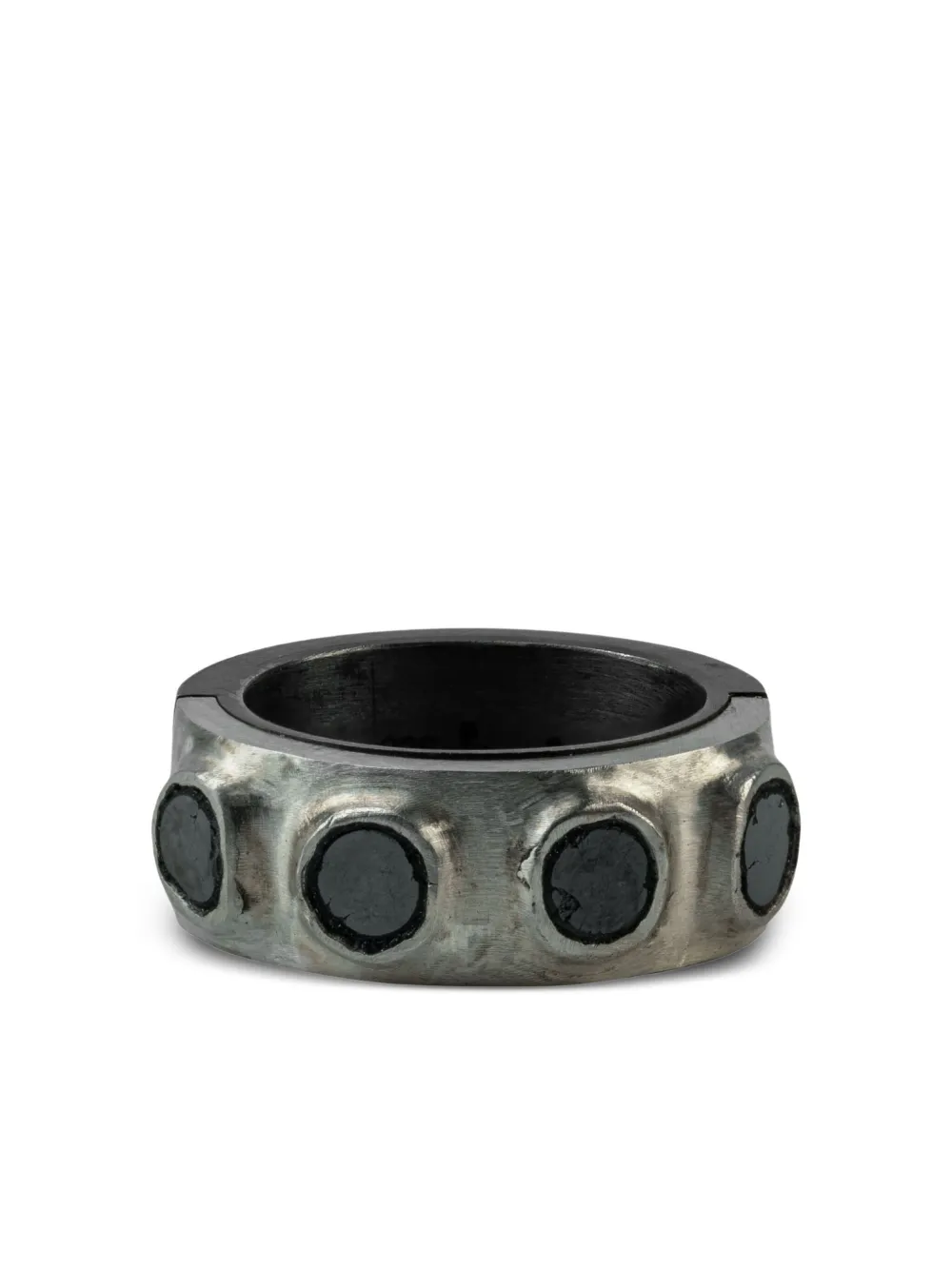Parts of Four anillo Sistema con diamantes | negro | Image 1