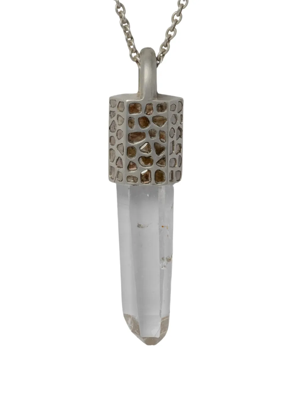 Parts of Four pavé lemurian quartz talisman necklace | Silver | Image 1
